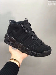 Nike Air More Uptempo High-Top Sneakers, Black
