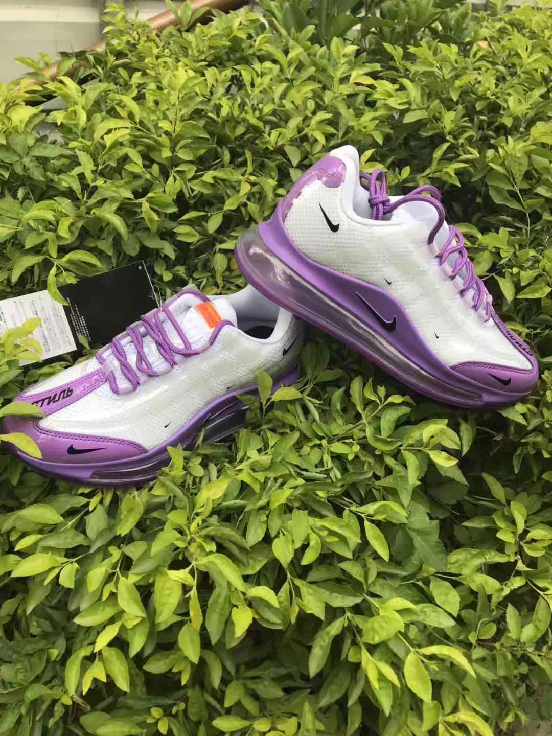 Nike Air Max 720 White and Purple Sneakers