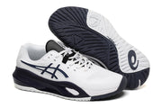 ASICS Gel-Resolution White and Navy Tennis Shoes