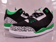 Jordan 3 Black Green Elephant Print Sneakers