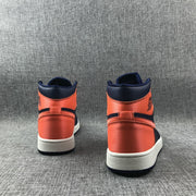 Air Jordan 1 Mid Blue Orange Sneakers AH7389-408