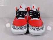 Air Jordan 3 Retro Red Black Cement Print Sneakers