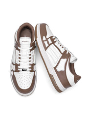 AMIRI Low-Top Sneakers in Brown and White