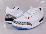 Air Jordan 3 Retro White Red Sneakers with Elephant Print