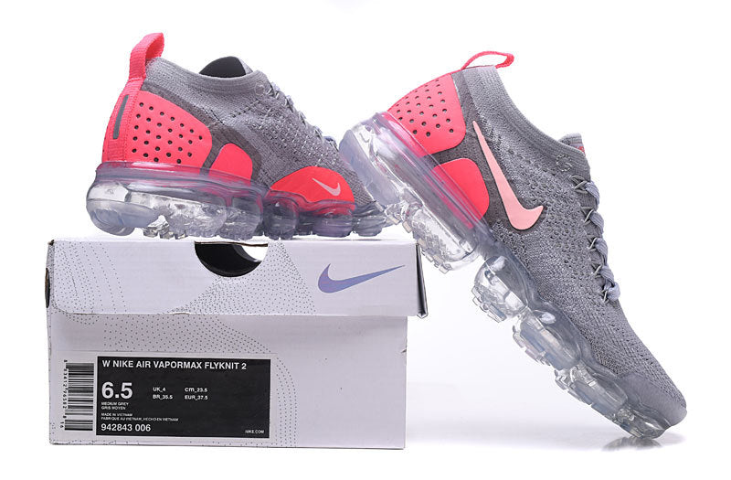 Nike Air VaporMax Flyknit 2 Grey Pink Sneakers 942843-006