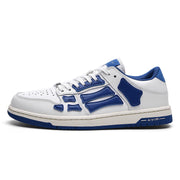 White and Blue Low-Top Sneakers MFS003-123