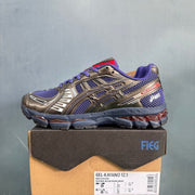 ASICS GEL-KAYANO 12.1 Blue and Gunmetal Sneakers