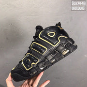 Nike Air More Uptempo Black and Yellow Sneakers 09JXD505