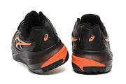 ASICS Gel-Resolution Black and Orange Tennis Shoes