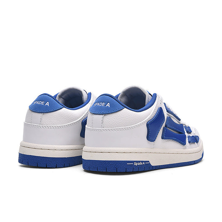 White and Blue Low-Top Sneakers MFS003-123