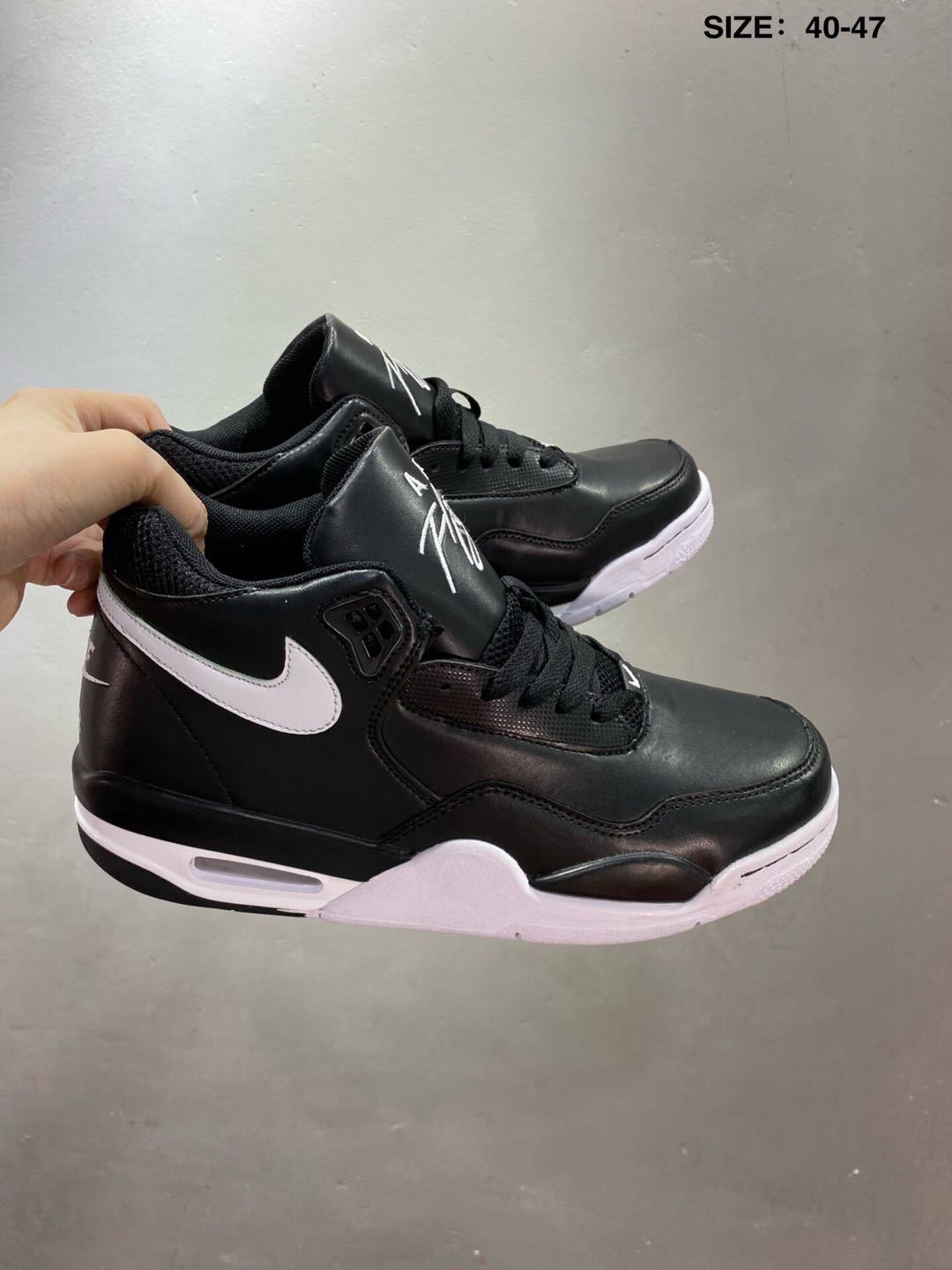 Nike Air Flight 89 Black and White Sneakers