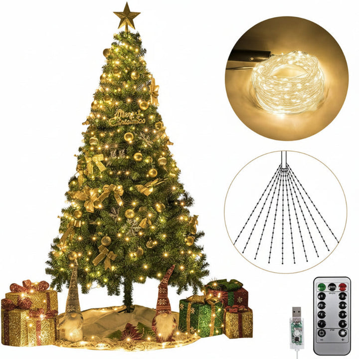 🎅🔥8 Modes 100-600 Christmas LED Firefly Twinkle String Lights