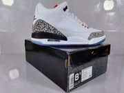 Air Jordan 3 Retro White Red Sneakers with Elephant Print