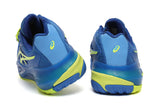 ASICS GEL-RESOLUTION Tennis Shoes in Blue and Lime