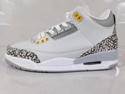 Jordan Air Jordan 3 Retro Grey and Orange Sneakers