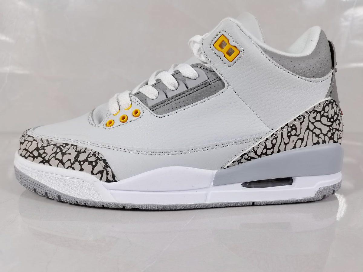 Jordan Air Jordan 3 Retro White Grey Orange Sneakers