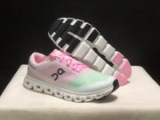 On Cloud 6 Push Sneakers in Pink, Green and White