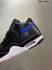 Nike Air Flight 89 Black and Royal Blue Sneakers