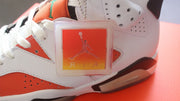 Air Jordan 6 Gatorade White Orange Basketball Sneakers