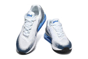 Nike Air Max 270 White and Blue Sneakers