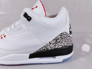 Air Jordan 3 Retro White Red Sneakers with Elephant Print
