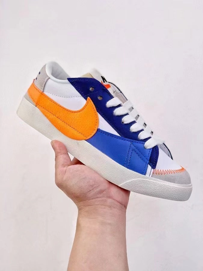 Nike Blazer Low 77 White Blue Orange Sneakers