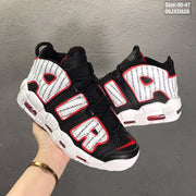 Nike Air More Uptempo Black Red White Sneakers