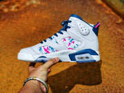 Jordan Air Jordan 6 Tie-Dye White Blue Pink Sneakers