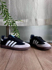 Adidas Samba Sneakers in Black, White and Gum