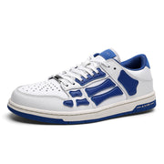 White and Blue Low-Top Sneakers MFS003-123