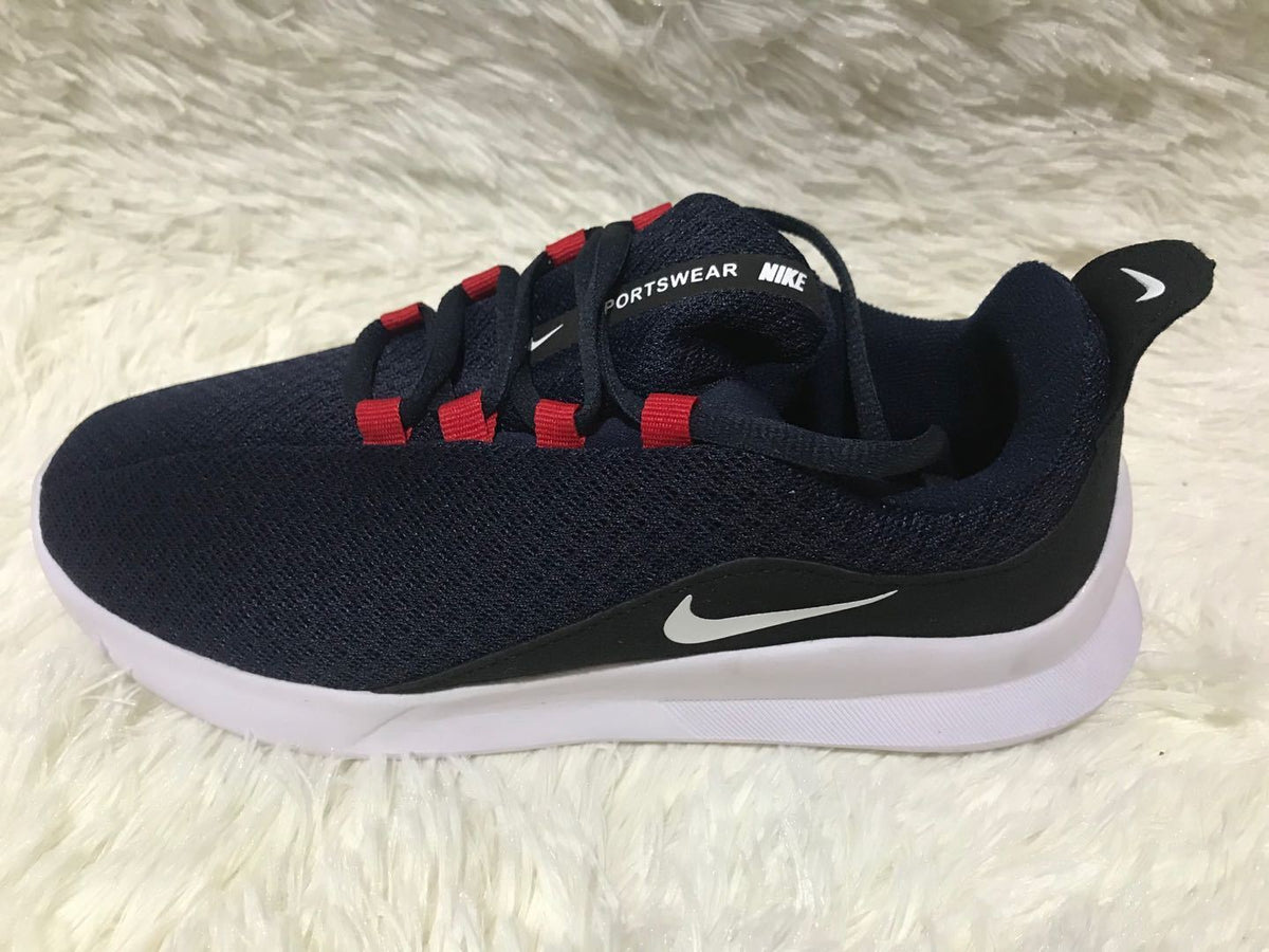 Nike Lunar 5 Sneakers in Navy, Red and White
