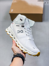 On Cloudnova Flux Sneakers White and Mustard