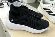 Black and White Adidas Running-Style Sneakers