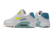 Nike Air Max 90 White, Volt, Teal and Orange Sneakers