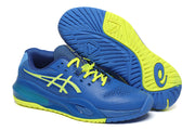 ASICS GEL-RESOLUTION Tennis Shoes in Blue and Lime