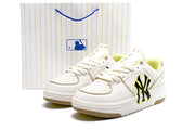 MLB Chunky Low-Top Sneakers in White and Neon Yellow