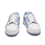 White and Light Blue Low-Top Sneakers MFS003-113