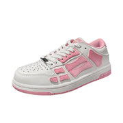 White and Pink Spade A Low-Top Sneakers MFS003-109