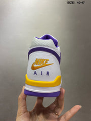 Nike Air Flight 89 High-Top Sneakers White Purple Yellow