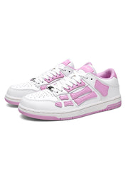 AMIRI Low-Top Sneakers in White and Pink