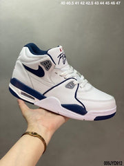 Nike Air Flight 89 White Navy Basketball Sneakers