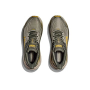 HOKA Trail Running Shoes in Olive and Gold