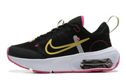 Nike Air Max Black and Gold Sneakers with Pink Accents