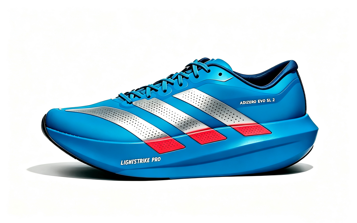 Adizero Evo SL 2 Running Shoes Red Blue Silver