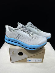 On Cloudsurfer Trail 2 Trail Running Shoes, Grey/Blue