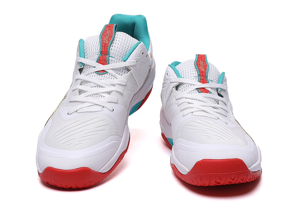 ASICS Court Shoes White Turquoise Red