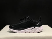 HOKA Clifton 8 Running Shoes, Black and White