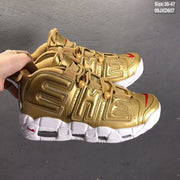 Nike Air More Uptempo Gold Sneakers 09JXD607