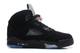 Jordan Air Jordan 5 Retro Black and Silver High-Top Sneakers