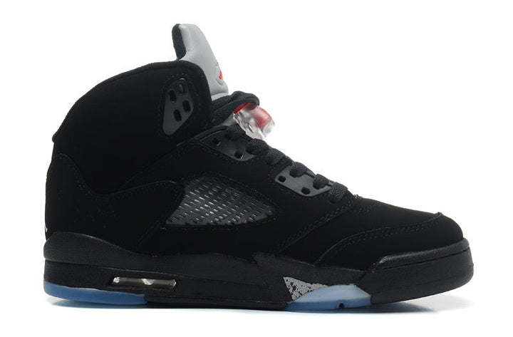 Jordan Air Jordan 5 Retro Black and Silver High-Top Sneakers